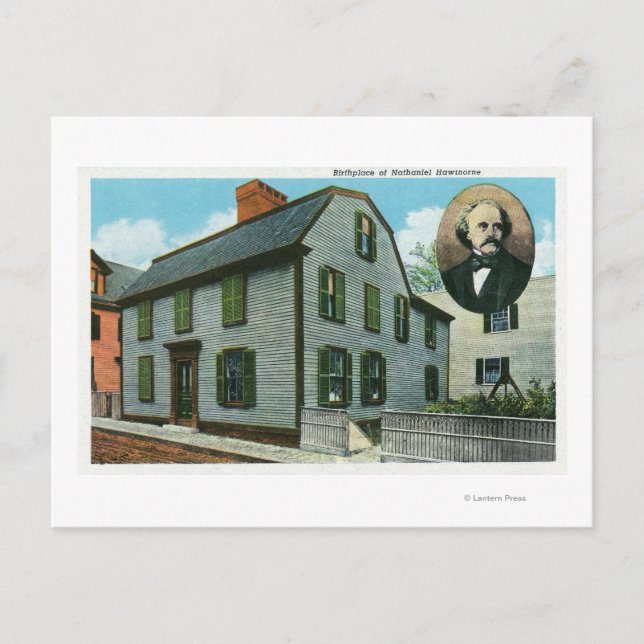 Außenansicht der Nathaniel Hawthorne Postkarte (Vorderseite)