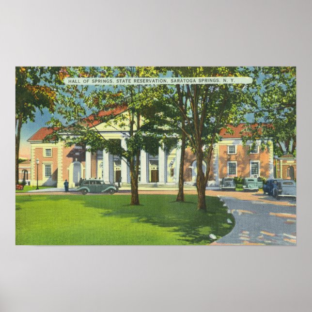 Außenansicht der Springhalle Poster (Vorne)