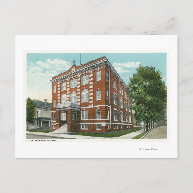 Außenansicht der St. Joseph's School Postkarte (Vorderseite)