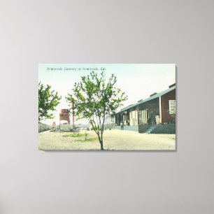 Außenansicht der Sunnyvale-Konservenfabrik Leinwanddruck