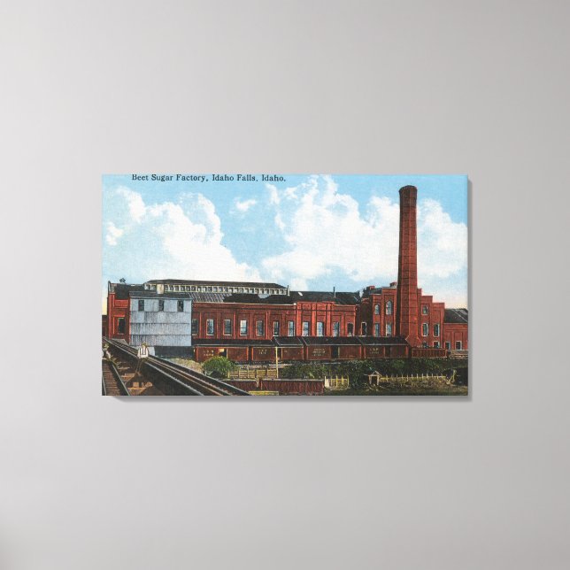 Außenansicht der Zuckerrübenfabrik Leinwanddruck (Vorderseite)