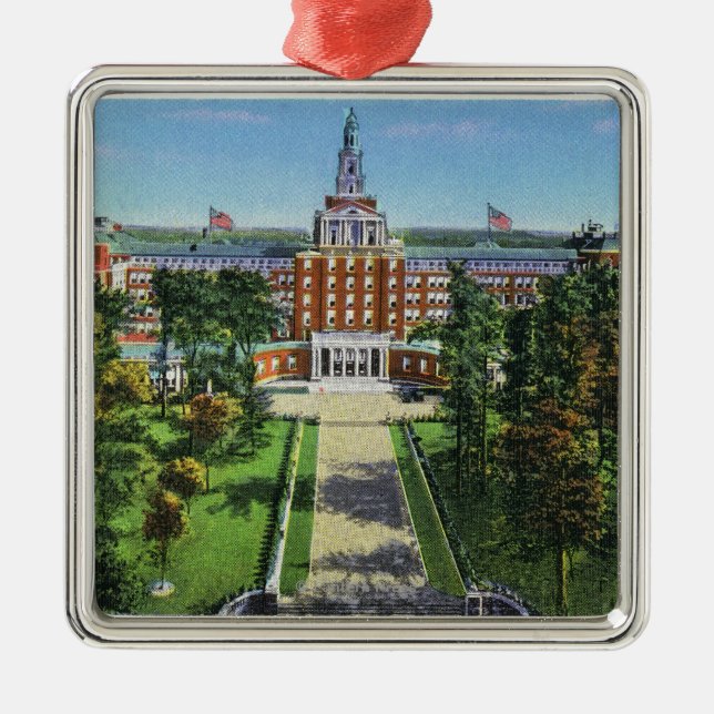 Außenansicht des Aetna-Lebensversicherungs-Gebäude Silbernes Ornament (Vorne)