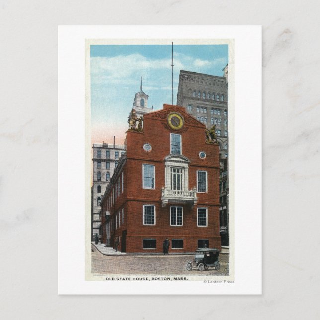 Außenansicht des alten Staat Haus # 2 Postkarte (Vorderseite)
