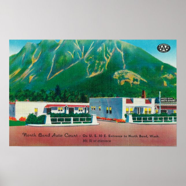 Außenansicht des Auto Court of North Bend Poster (Vorne)