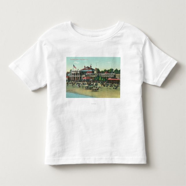 Außenansicht des Bad HouseLong Strandes, CA Kleinkind T-shirt (Vorderseite)