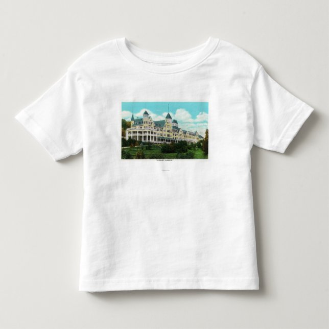 Außenansicht des Berg-angenehmen Hotels Kleinkind T-shirt (Vorderseite)