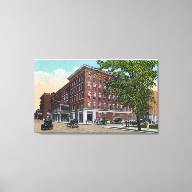 Außenansicht des Carlton Hotels Leinwanddruck (Vorderseite)