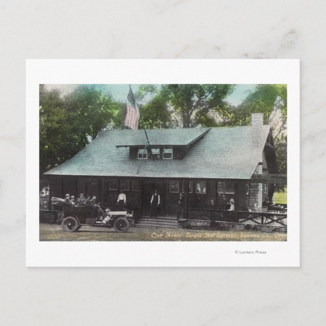 Außenansicht des Club House Postkarte (Vorderseite)