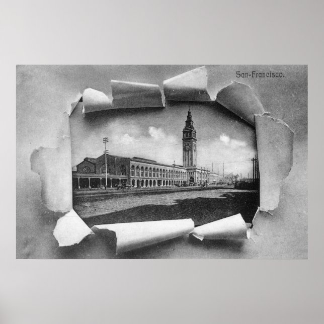 Außenansicht des Fährbahnhofs Poster (Vorne)