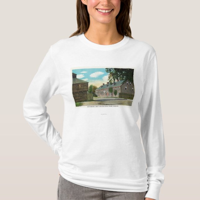 Außenansicht des Forts Weston und des Block-Hauses T-Shirt (Vorderseite)