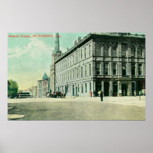 Außenansicht des Freimaurertempels 2 Poster