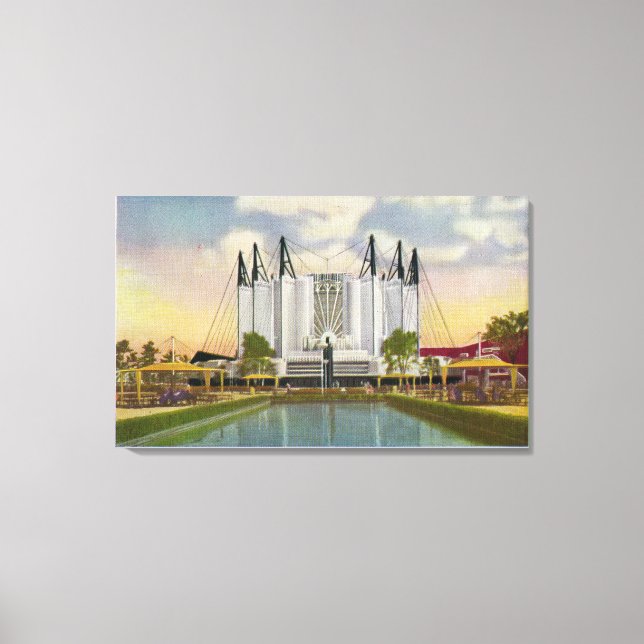 Außenansicht des Gebäude Reise Leinwanddruck (Vorderseite)