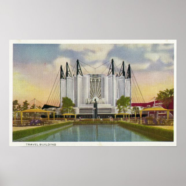 Außenansicht des Gebäude Reise Poster (Vorne)