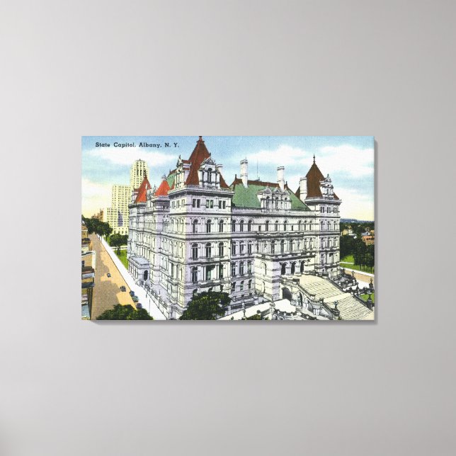 Außenansicht des Gebäude Staat Hauptstadt # Leinwanddruck (Vorderseite)
