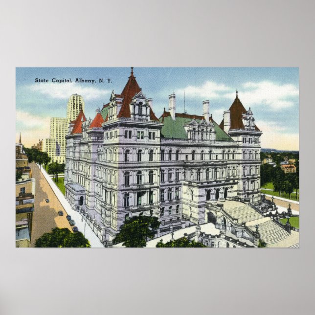 Außenansicht des Gebäude Staat Hauptstadt # Poster (Vorne)