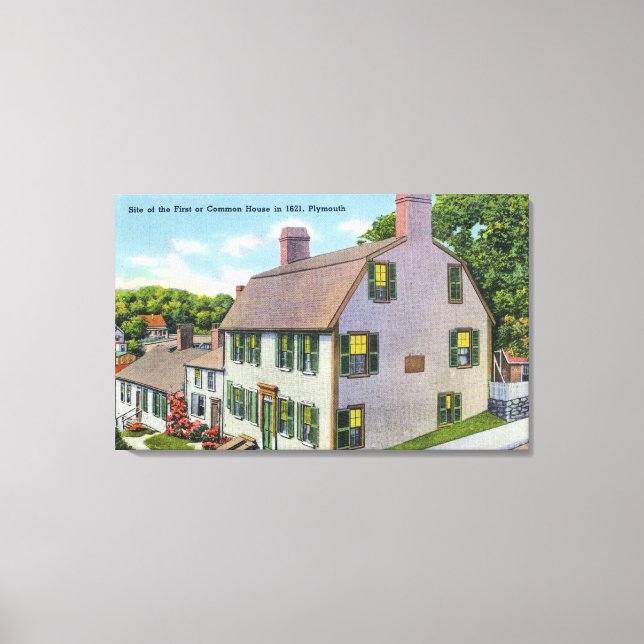 Außenansicht des gemeinsamen Hauses Leinwanddruck (Vorderseite)