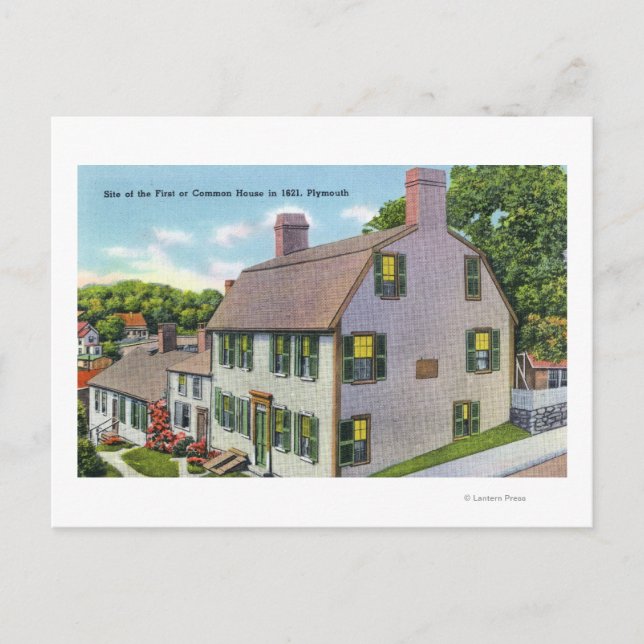 Außenansicht des gemeinsamen Hauses Postkarte (Vorderseite)