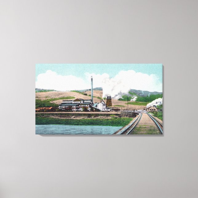 Außenansicht des George Palmer Lumber Co Leinwanddruck (Vorderseite)