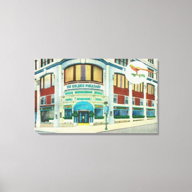 Außenansicht des Goldenen Fasans Leinwanddruck (Vorderseite)