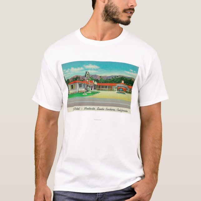 Außenansicht des Golf-Motels, Montecito T-Shirt (Vorderseite)
