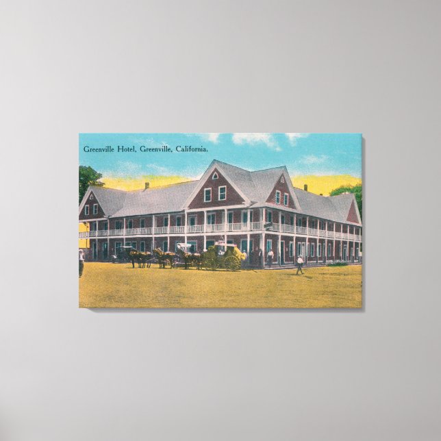 Außenansicht des Greenville Hotels Leinwanddruck (Vorderseite)