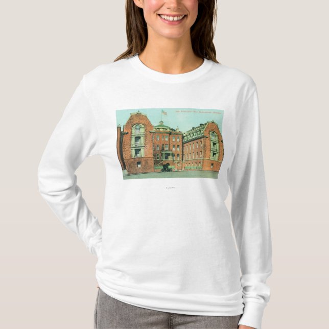 Außenansicht des Hahnemann Krankenhauses T-Shirt (Vorderseite)