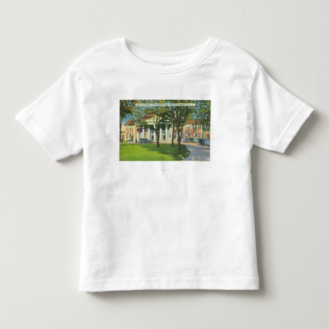 Außenansicht des Halls der Frühlinge Kleinkind T-shirt (Vorderseite)