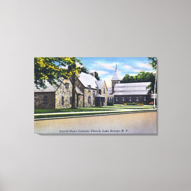 Außenansicht des Heiligen Herzens katholische Leinwanddruck (Vorderseite)