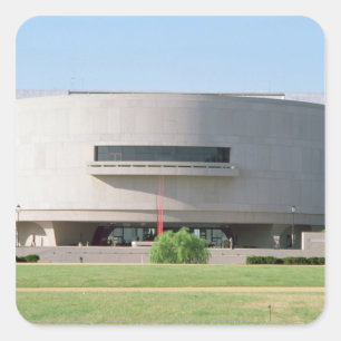 Außenansicht des Hirshhorn Museum, 1974) Quadratischer Aufkleber