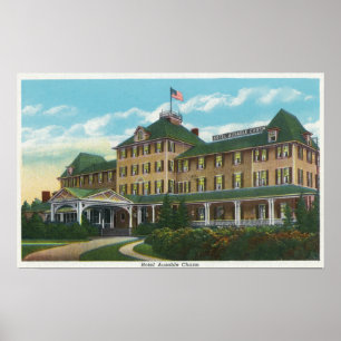 Außenansicht des Hotel Ausable Abgrundes Poster