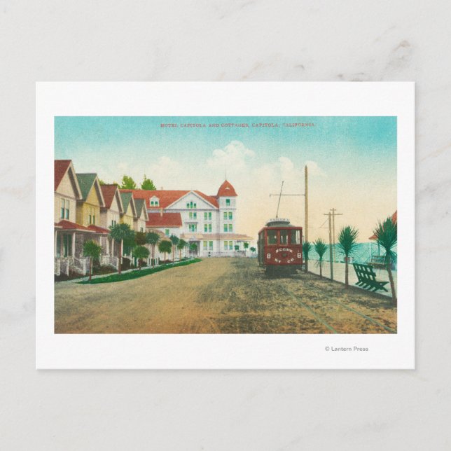 Außenansicht des Hotels Capitola und Hütten Postkarte (Vorderseite)