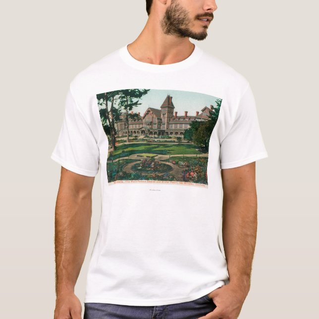 Außenansicht des Hotels Del Monte und des Bodens T-Shirt (Vorderseite)
