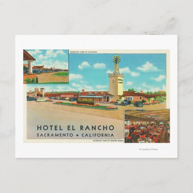 Außenansicht des Hotels el Rancho Postkarte (Vorderseite)