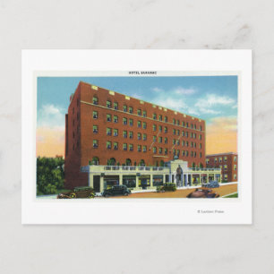 Außenansicht des Hotels Saranac Postkarte