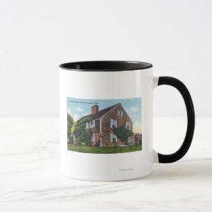Außenansicht des John Alden House Tasse