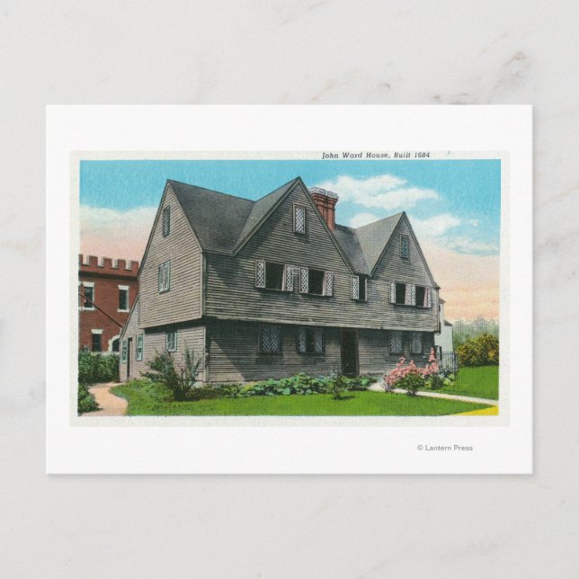 Außenansicht des John Ward House Postkarte (Vorderseite)