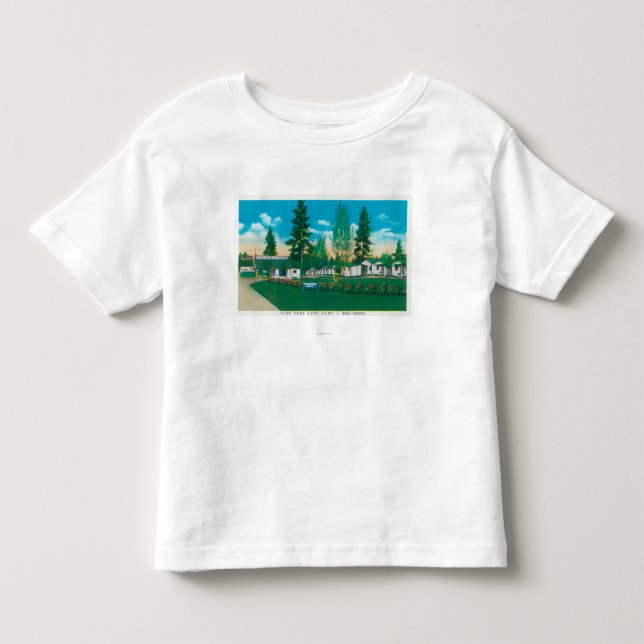 Außenansicht des Kiefern-Baum-Auto-Lagers Kleinkind T-shirt (Vorderseite)