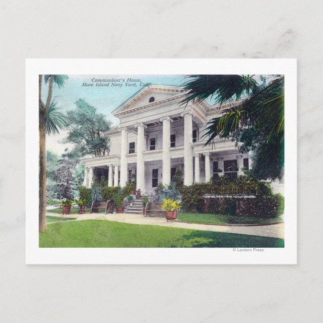 Außenansicht des Kommandantenhauses, Marine Yard Postkarte (Vorderseite)
