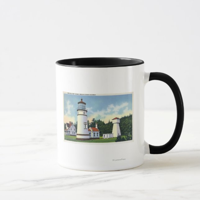 Außenansicht des Leuchtturms UmpquaKüste Tasse (Rechts)