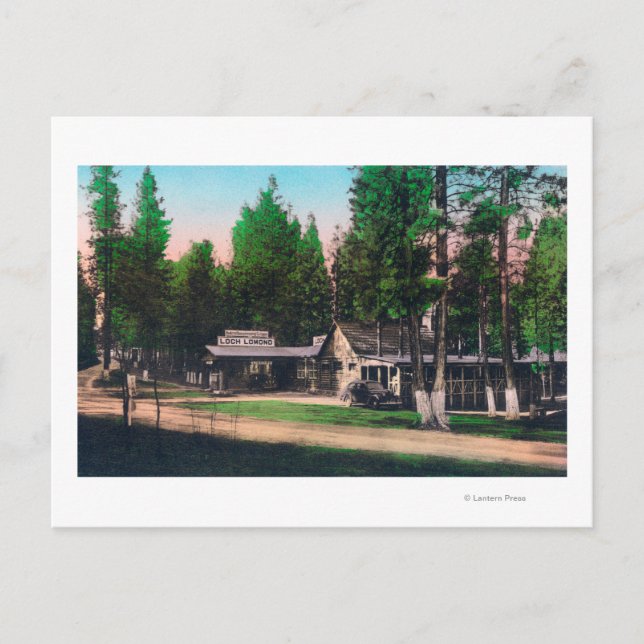 Außenansicht des Loch Lomond Resorts Postkarte (Vorderseite)