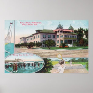 Außenansicht des Long Beach Sanitarium Poster