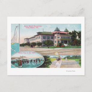Außenansicht des Long Beach Sanitarium Postkarte