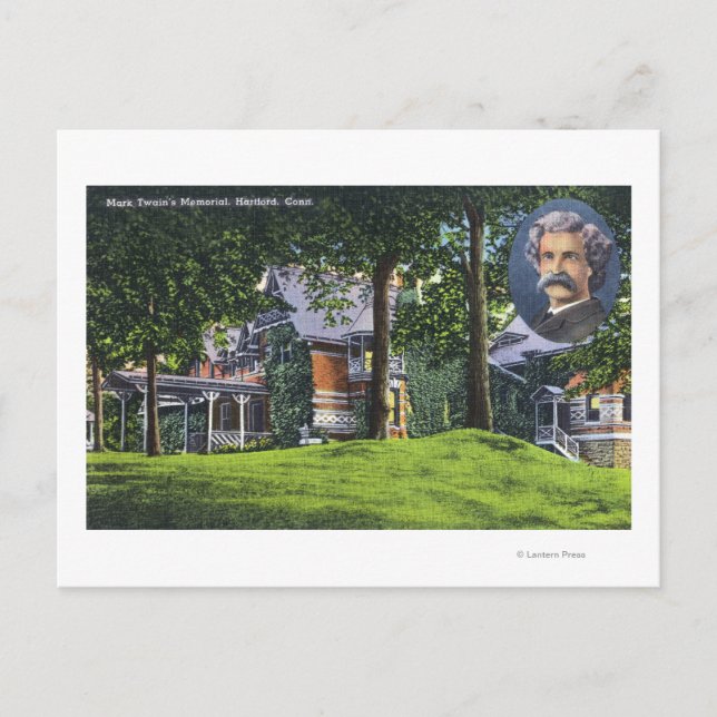 Außenansicht des Mark Twain Memorial # 2 Postkarte (Vorderseite)