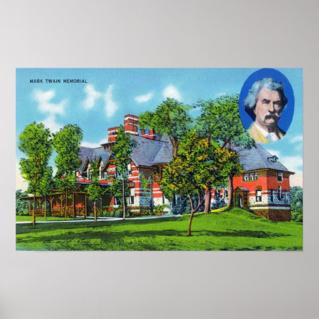 Außenansicht des Mark Twain Memorial Poster (Vorne)
