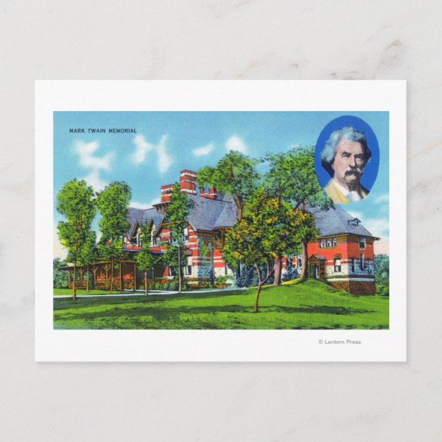 Außenansicht des Mark Twain Memorial Postkarte (Vorderseite)