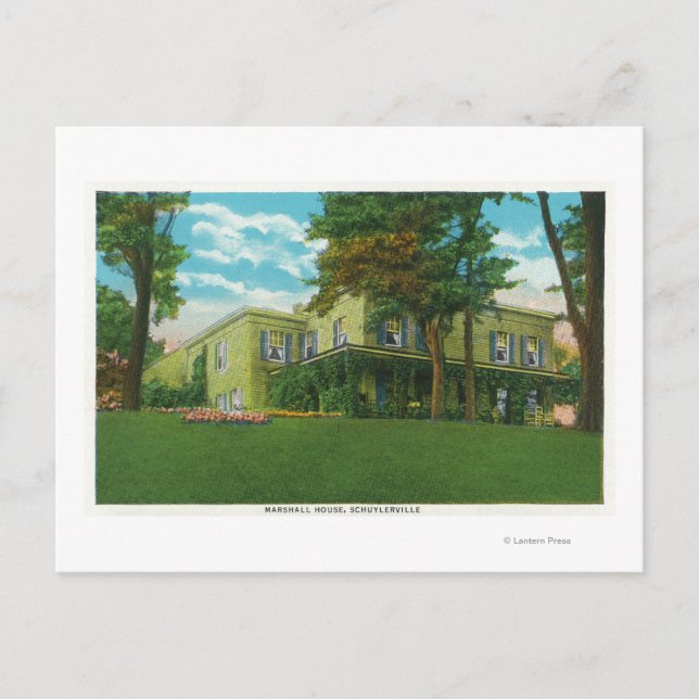 Außenansicht des Marshallhauses Postkarte (Vorderseite)