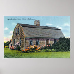 Außenansicht des Myles Standish House Poster
