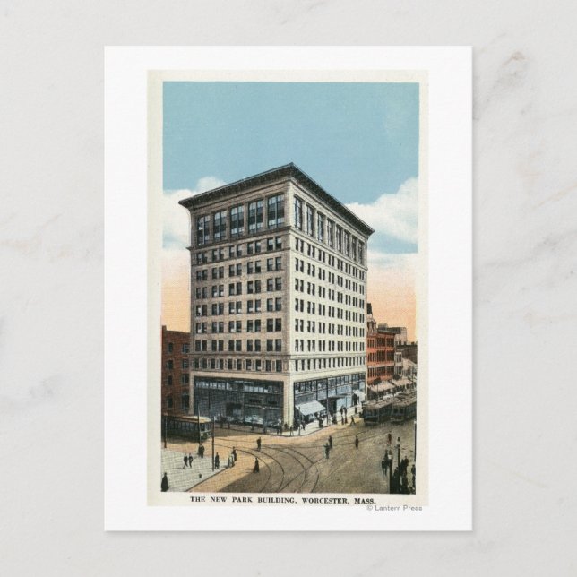 Außenansicht des New Park Gebäude Postkarte (Vorderseite)