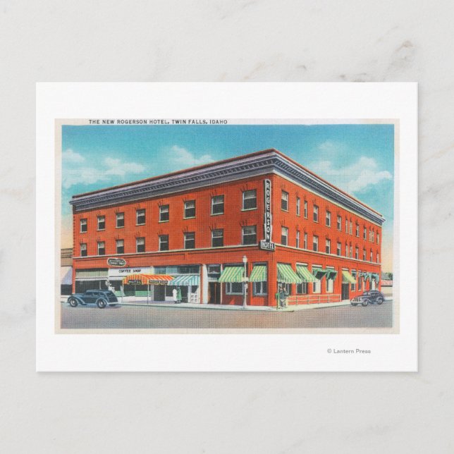Außenansicht des New Rogerson Hotel Postkarte (Vorderseite)