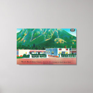 Außenansicht des Nordbiegungs-Auto-Gerichtes Leinwanddruck